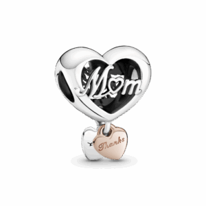 תליון כסף ורוז Thank You Mum