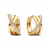 עגילי חישוק ציפוי זהב מעטפת פאווה עגילי חישוק ציפוי זהב מעטפת פאווה