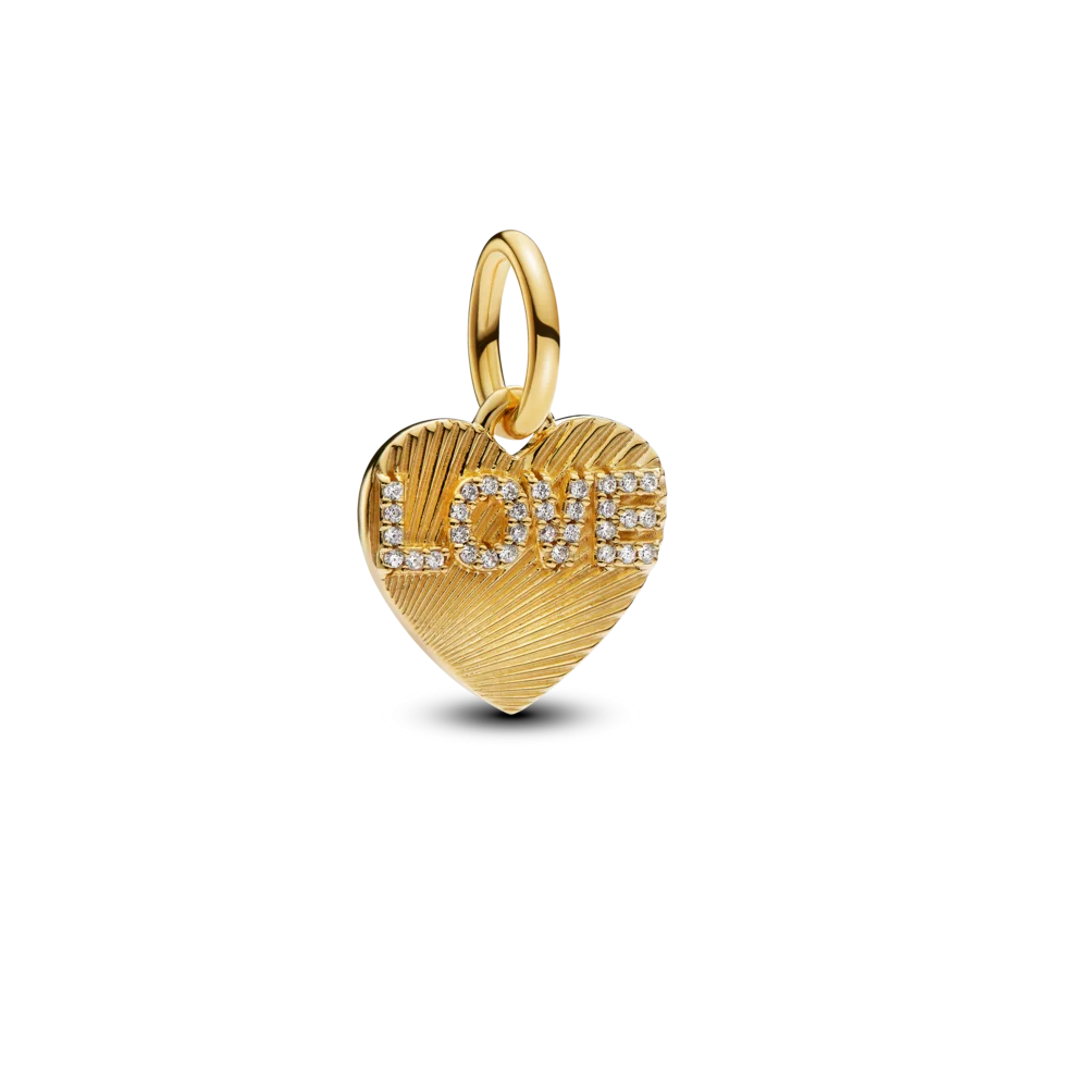 תליון מנצנץ Love ציפוי זהב תליון מנצנץ Love ציפוי זהב