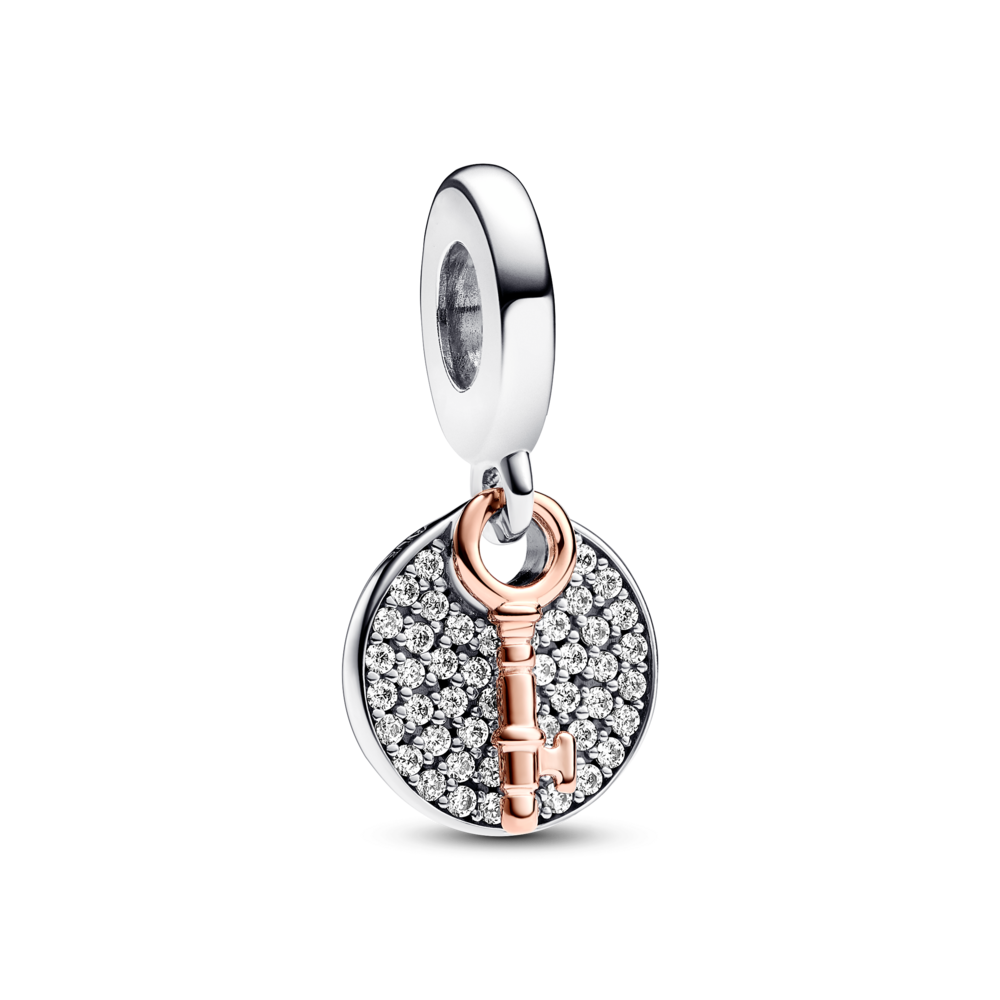 תליון כסף ורוז משפחה Key to Happiness תליון כסף ורוז משפחה Key to Happiness