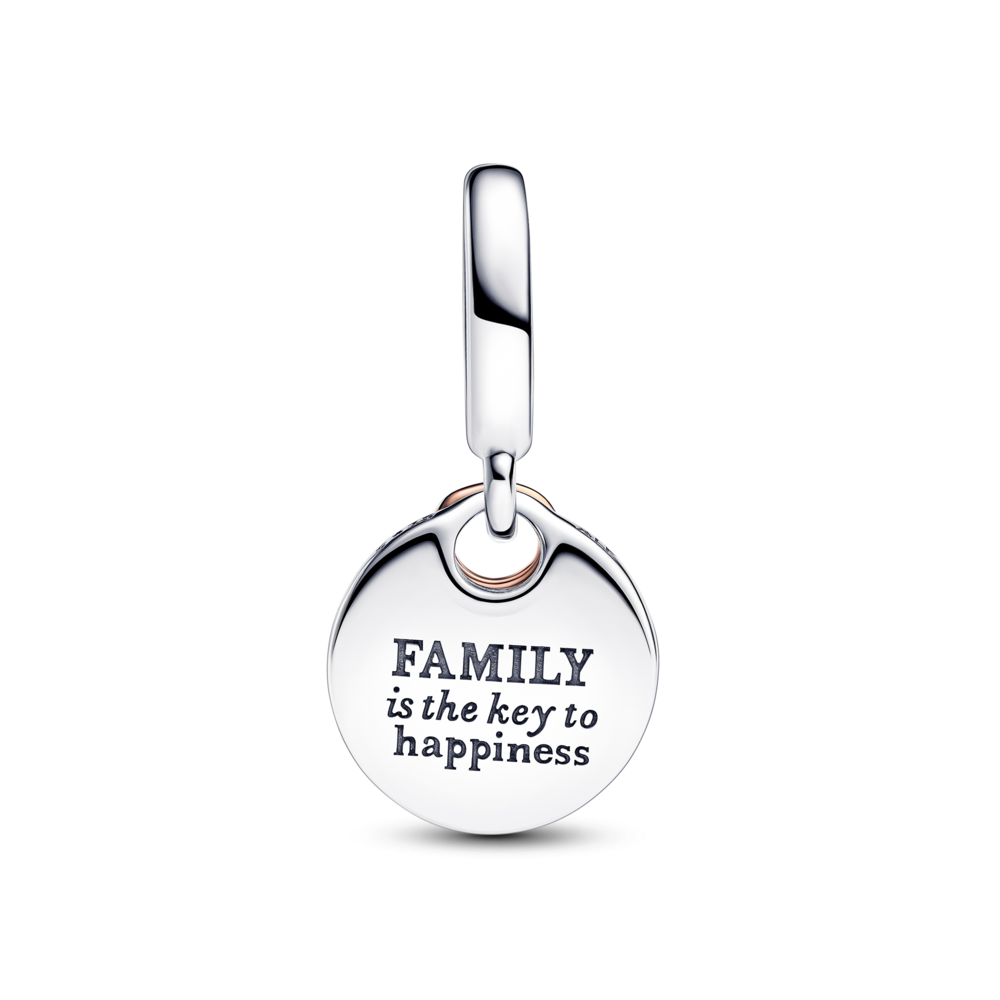 תליון כסף ורוז משפחה Key to Happiness תליון כסף ורוז משפחה Key to Happiness