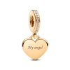 תליון ציפוי זהב לב זירקוניה ניתן לחריטה תליון ציפוי זהב לב זירקוניה ניתן לחריטה