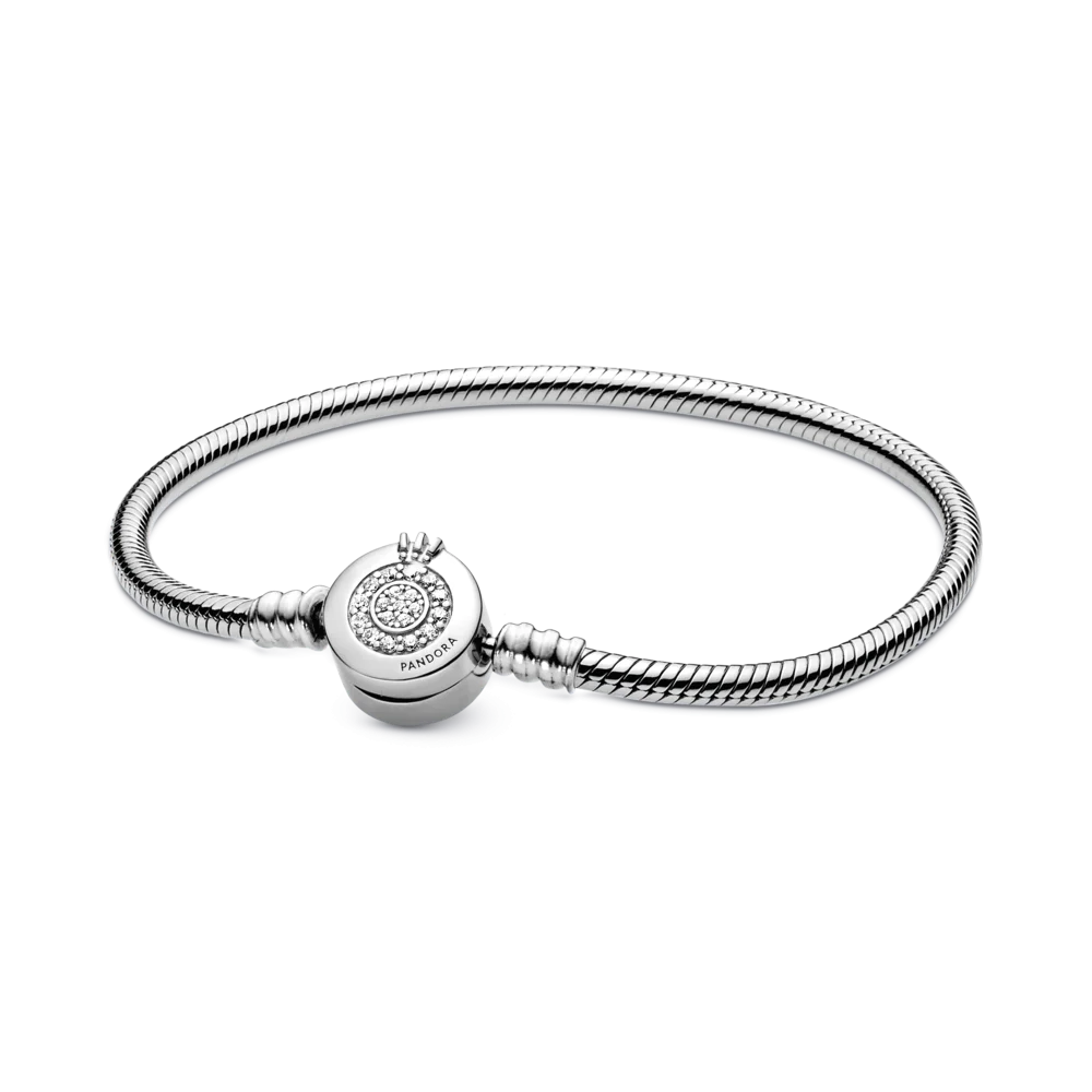 צמיד כסף מומנטס כתר Pandora נוצץ צמיד כסף מומנטס כתר Pandora נוצץ