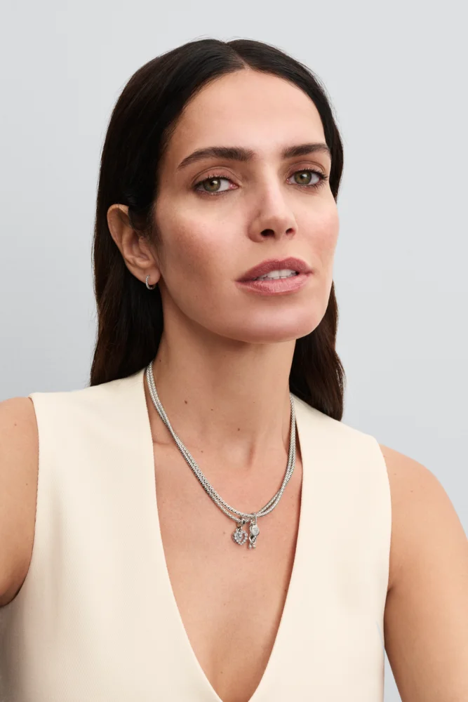עגילי חישוק כסף טייני ספארקל