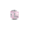 צ׳ארמ קוביית LOVE מזכוכית מוראנו ורודה