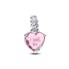 תליון כסף לב Love Mom תליון כסף לב Love Mom