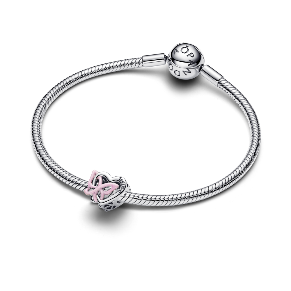 צארמ כסף לב ופרפר ורוד צארמ כסף לב ופרפר ורוד