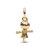 תליון ציפוי זהב Pumpkin Scarecrow