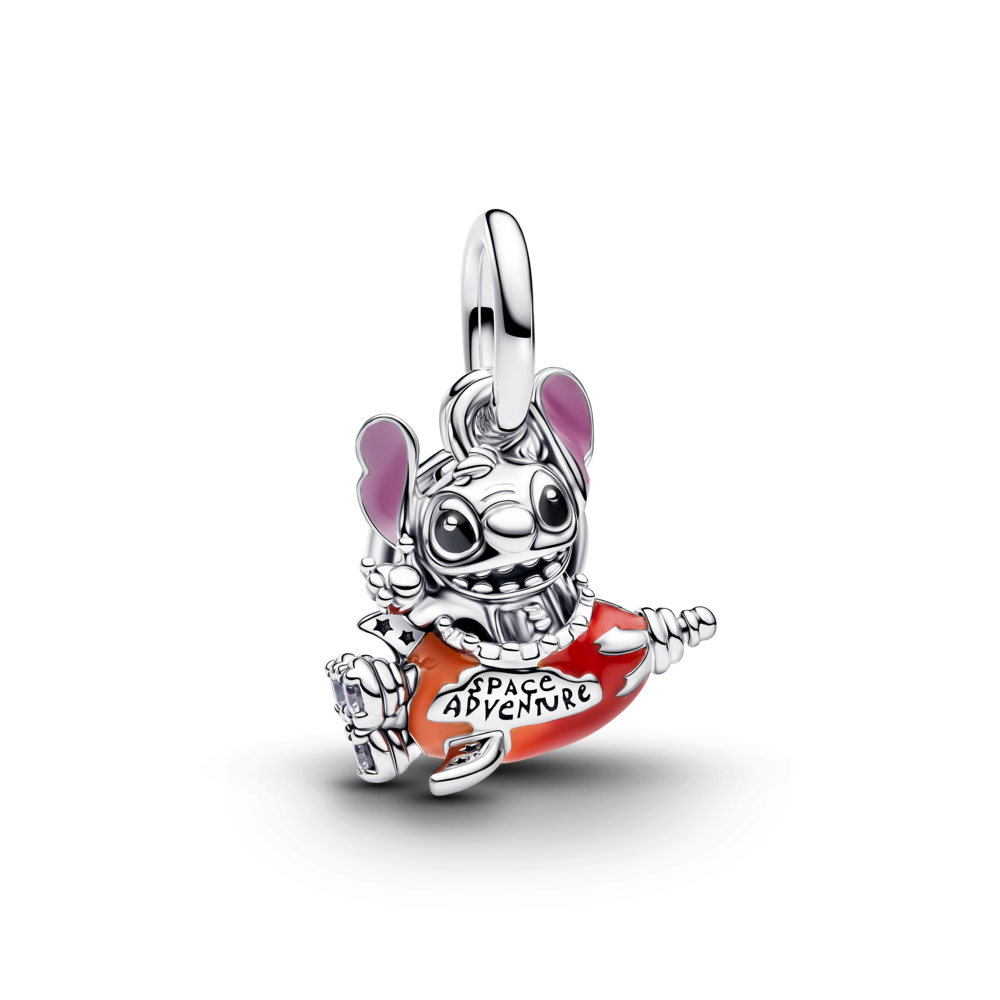 תליון כסף Stitch Rocket Ship דיסני
