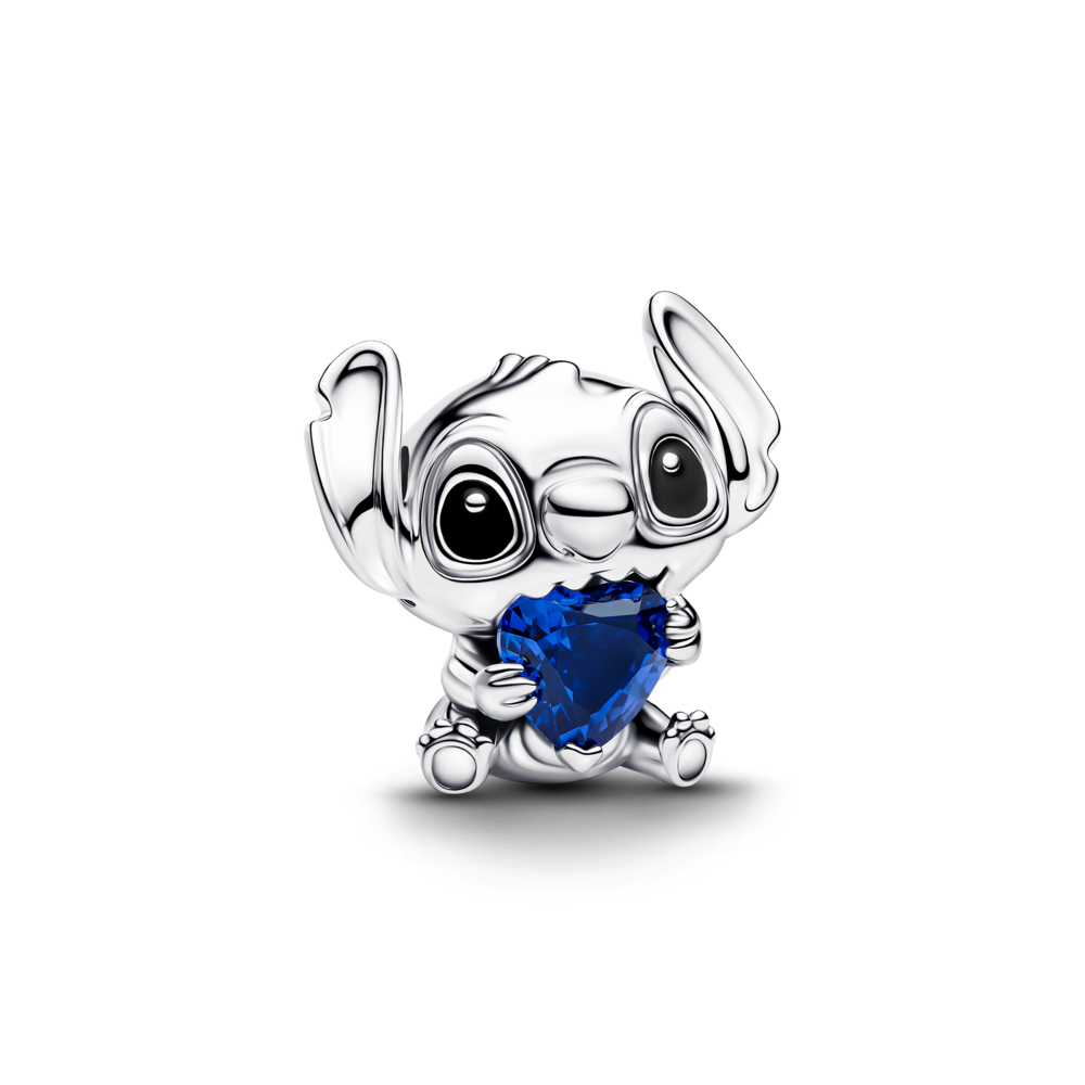 צארמ כסף Stitch לב קריסטל כחול